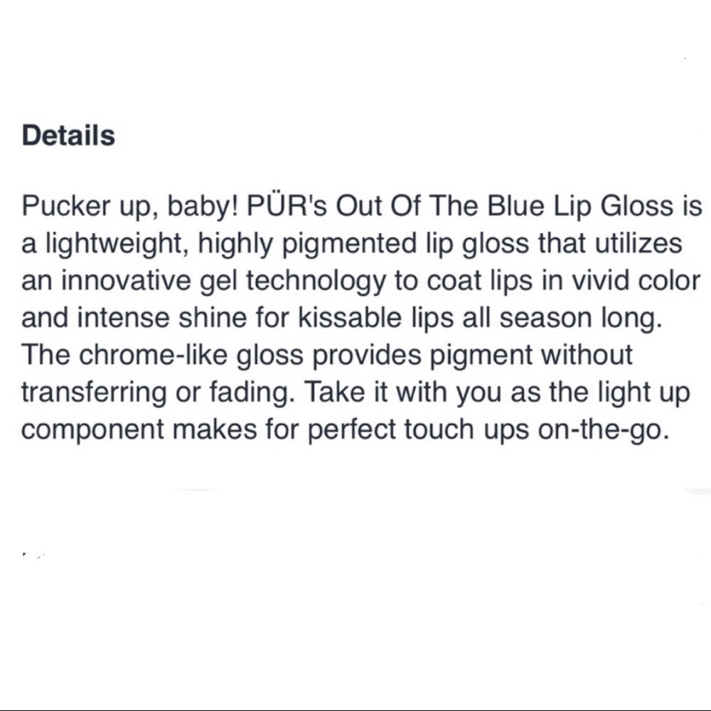 3 X PUR Out Of The Blue Light Up Lip Glosses - Picture 4 of 7